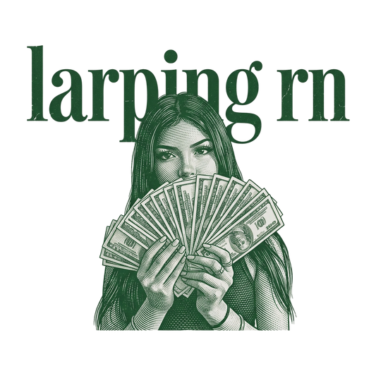 Fanning face with cash