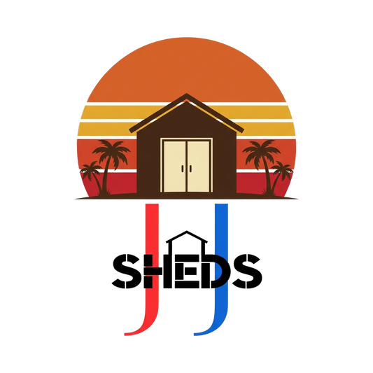 JJ Sheds Logo Sunset