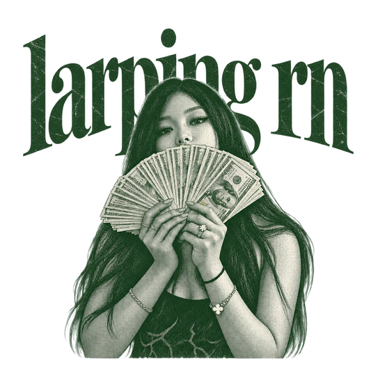 Fanning face with cash