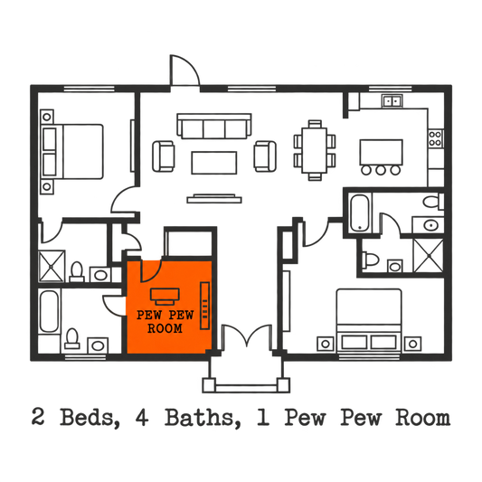 Pew Pew Room Floor Plan