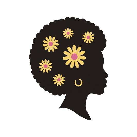 Mi afro, unas florecitas