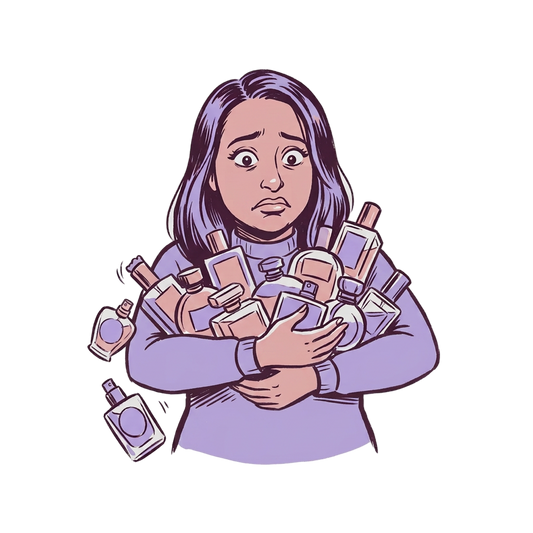 Comically Overwhelmed Collector