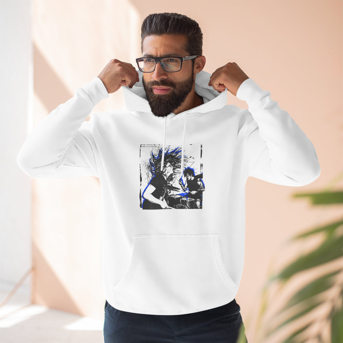 Three-Panel Fleece Hoodie