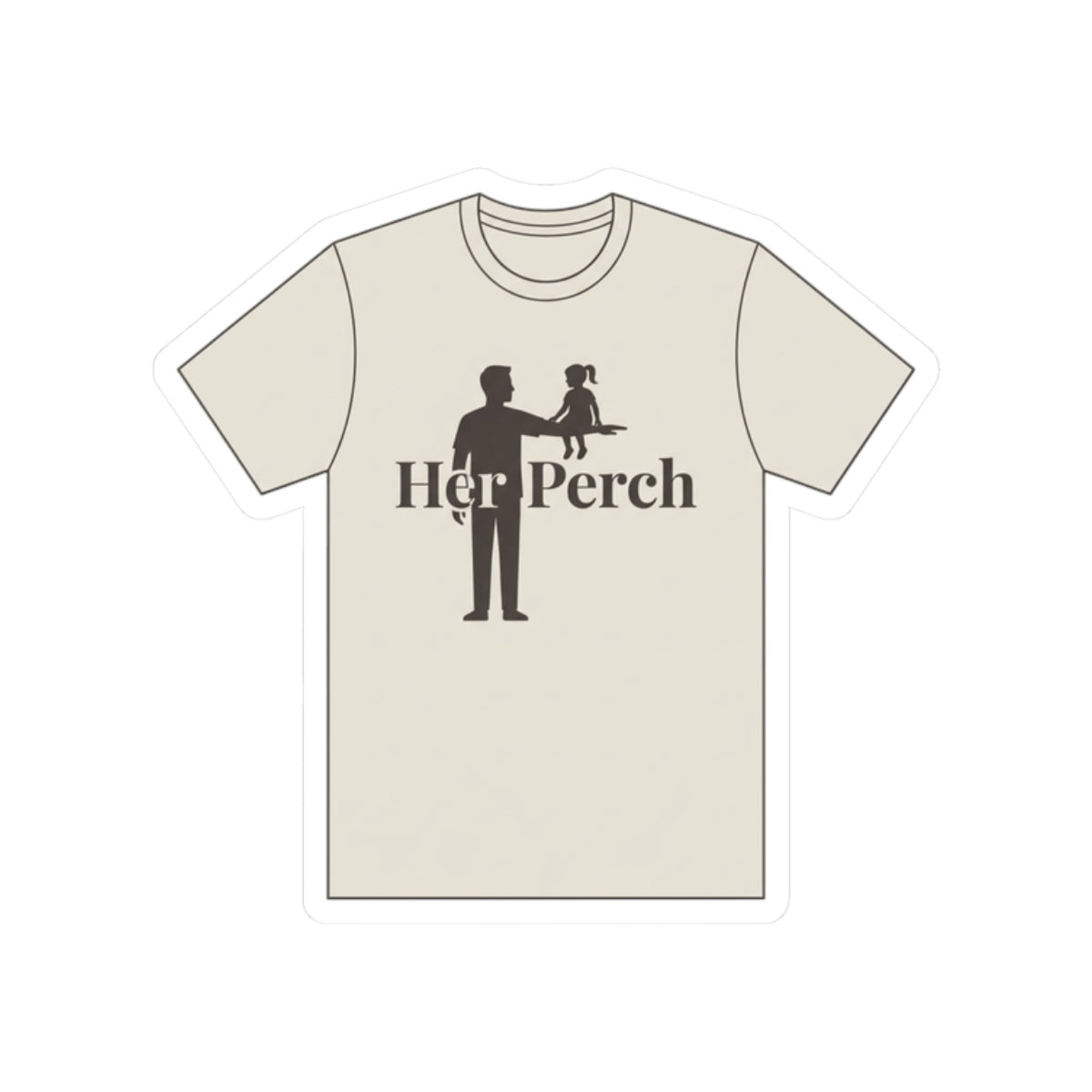 Father Daughter Perch Silhouette