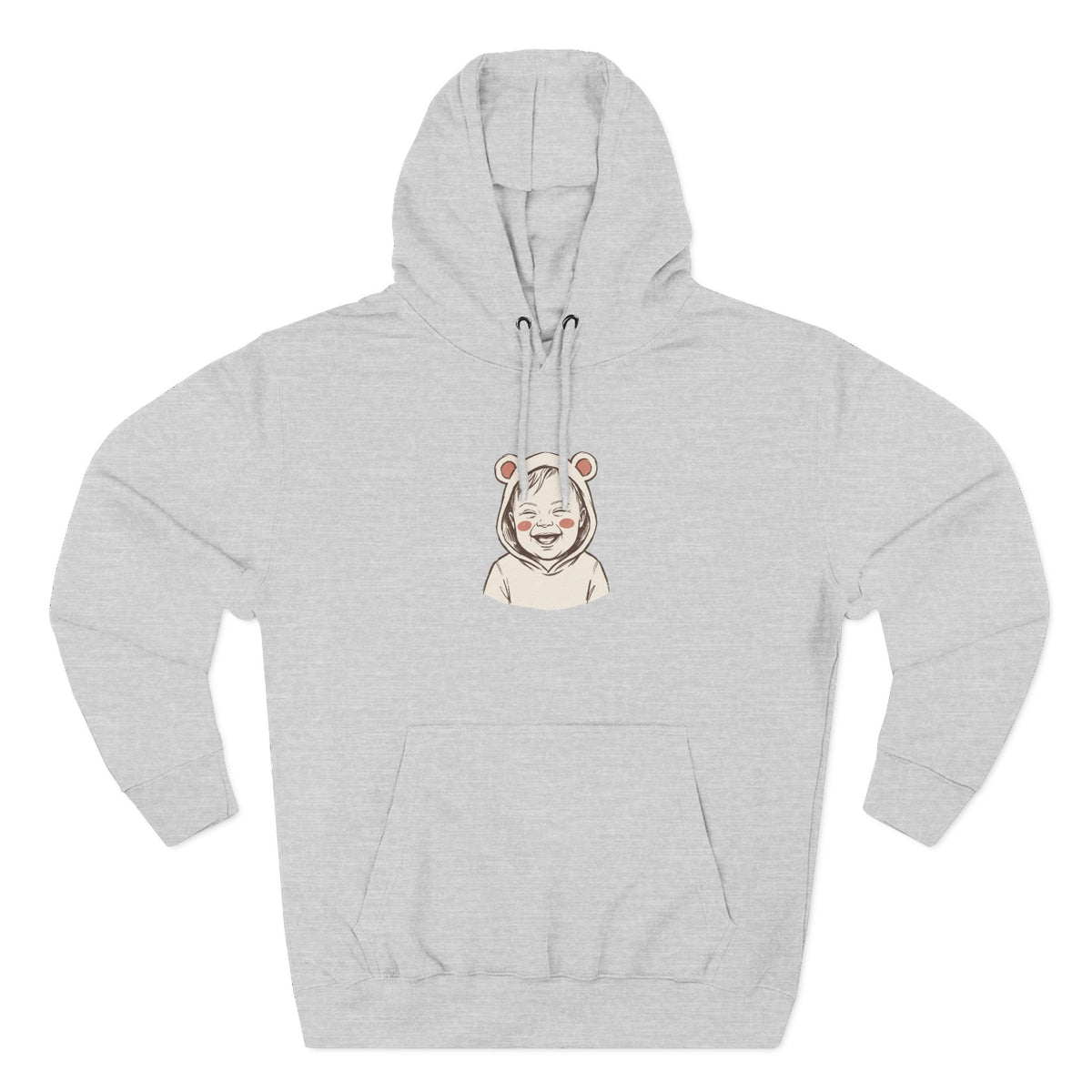 Ecstatic Laugh in Bear Hoodie