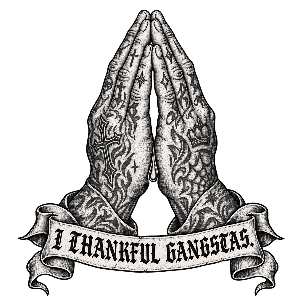Thankful Gangstas Praying Hands