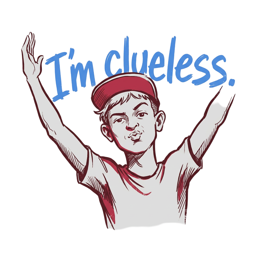 I'm Clueless Shrug