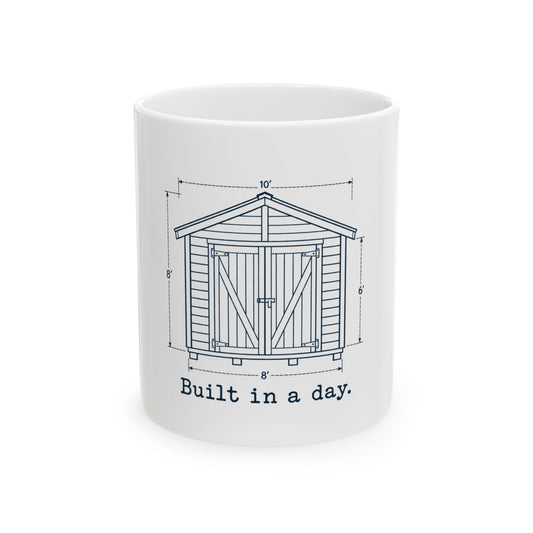 Blueprint Style Shed Built in a Day
