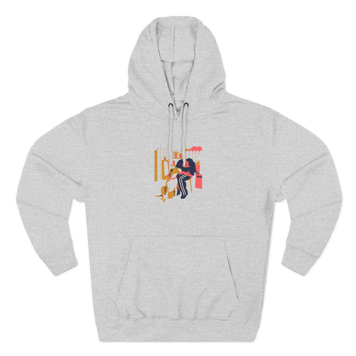 Three-Panel Fleece Hoodie