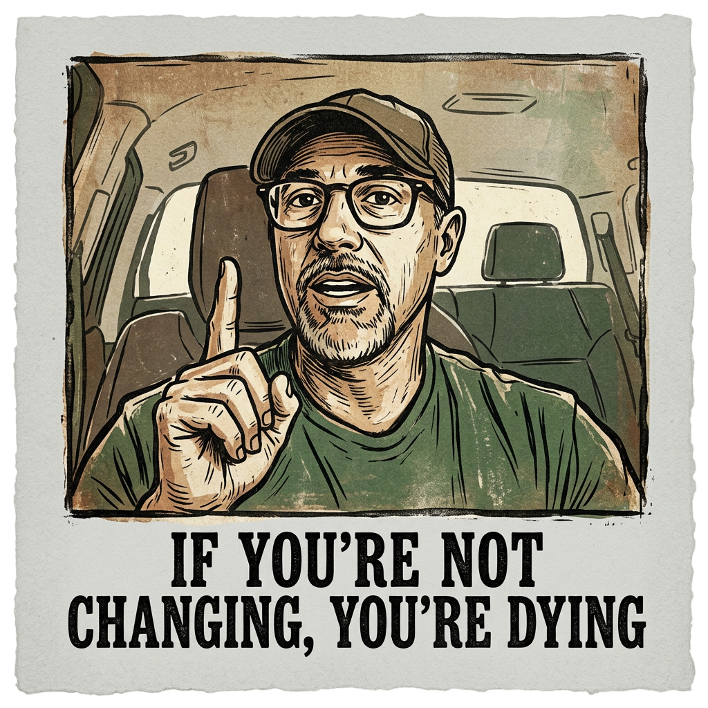 IF YOU'RE NOT CHANGING, YOU'RE DYING