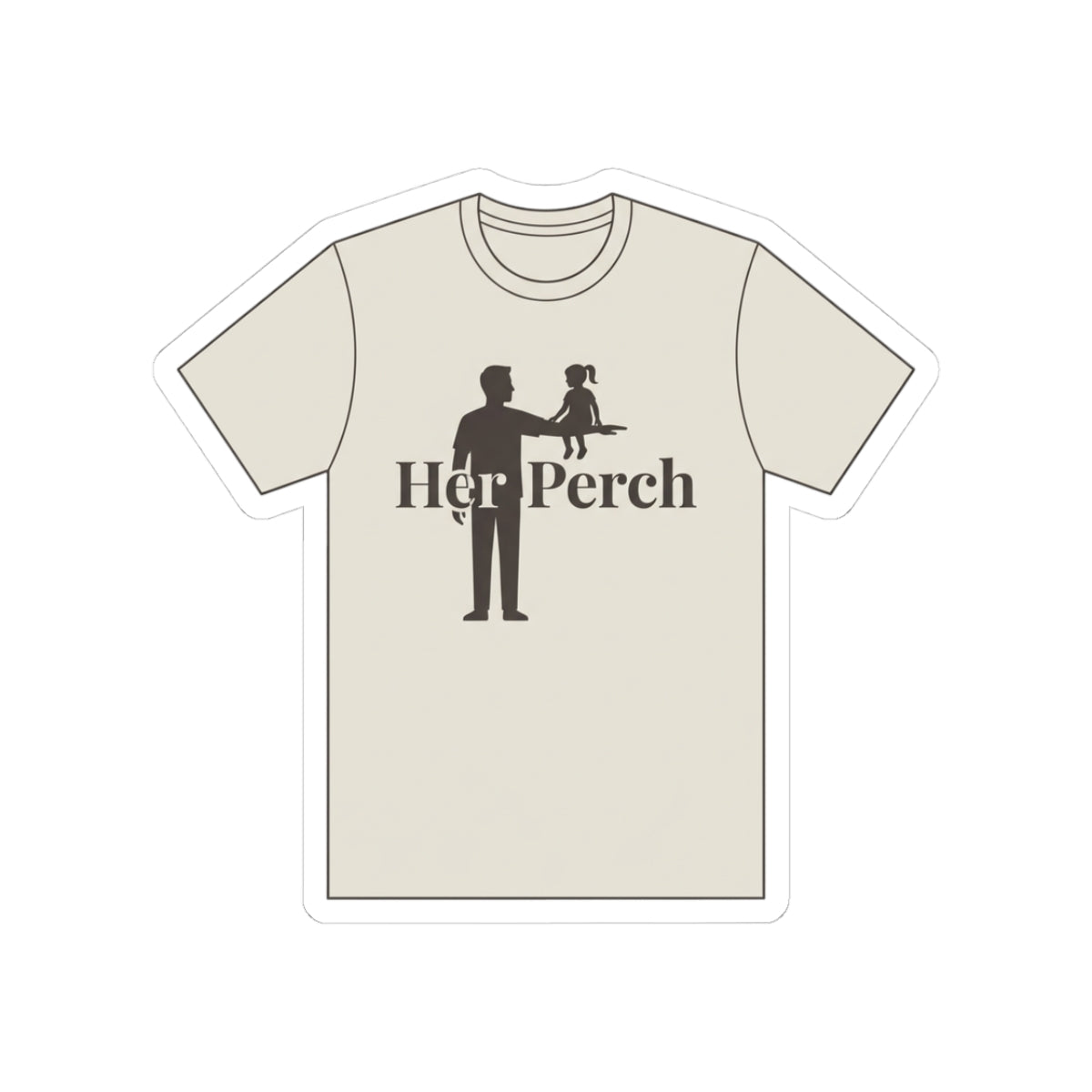 Father Daughter Perch Silhouette