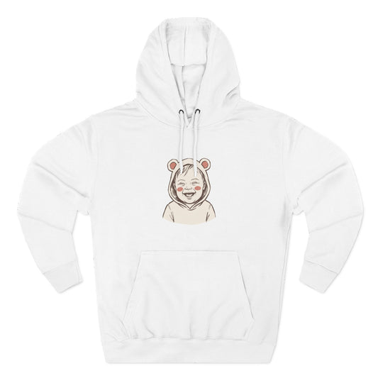 Ecstatic Laugh in Bear Hoodie