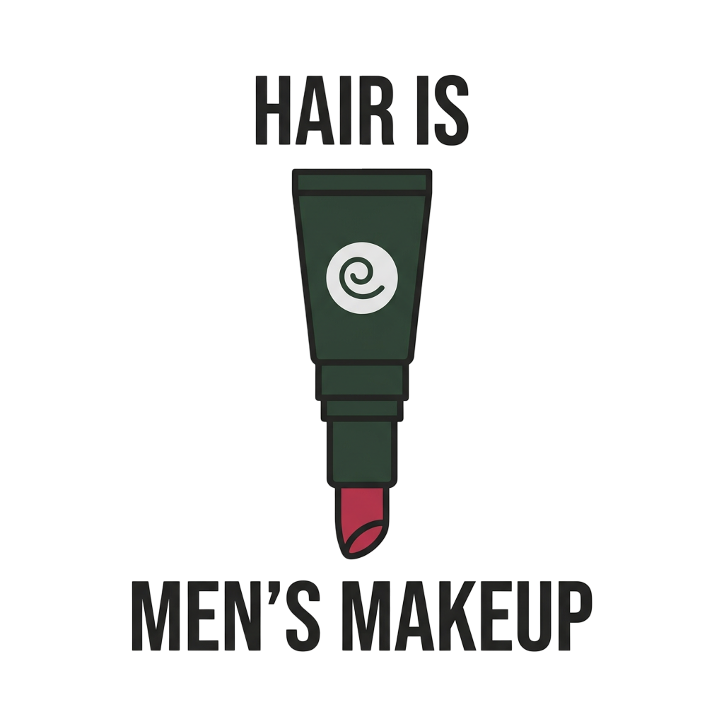 Hair is Men's Makeup Graphic