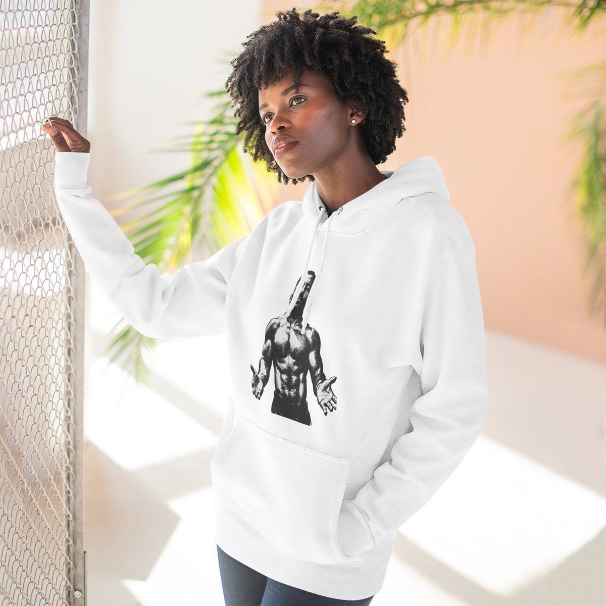 Three-Panel Fleece Hoodie