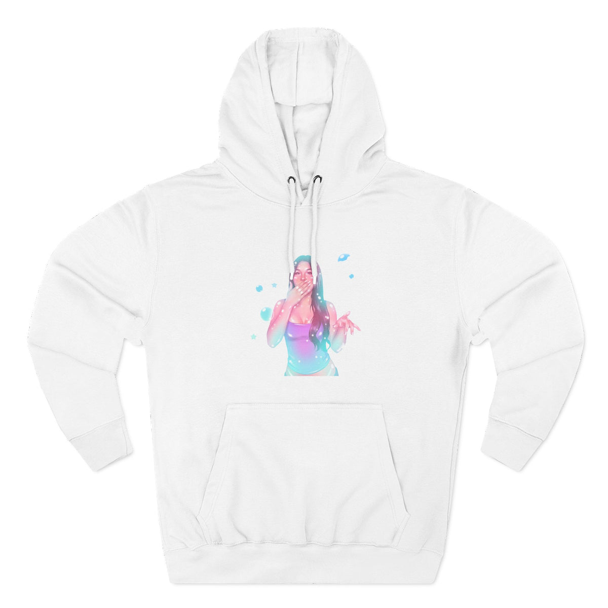 Three-Panel Fleece Hoodie
