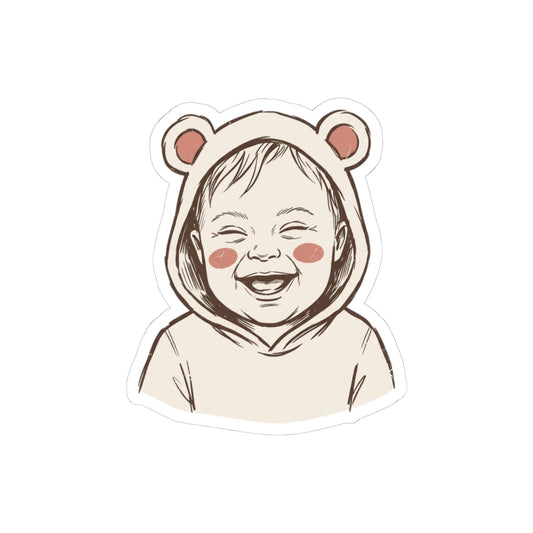 Ecstatic Laugh in Bear Hoodie