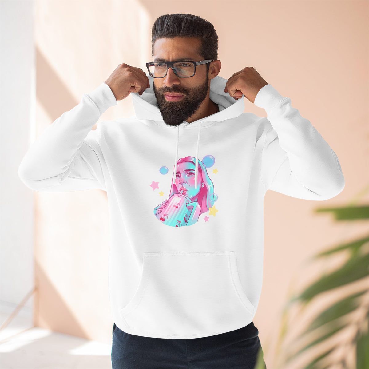 Three-Panel Fleece Hoodie