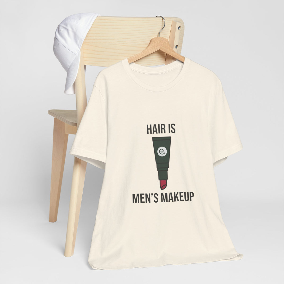 Hair is Men's Makeup Graphic