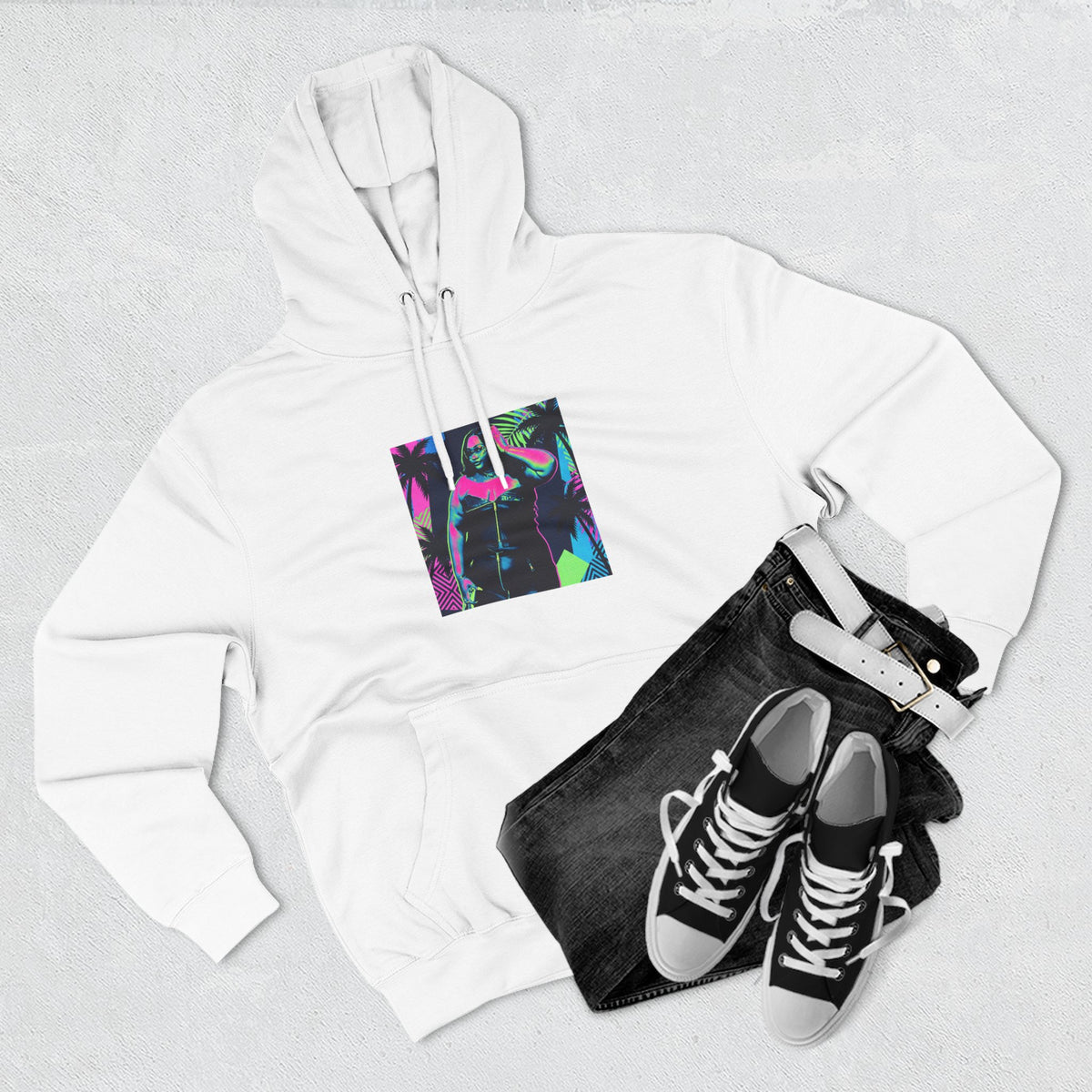 Three-Panel Fleece Hoodie