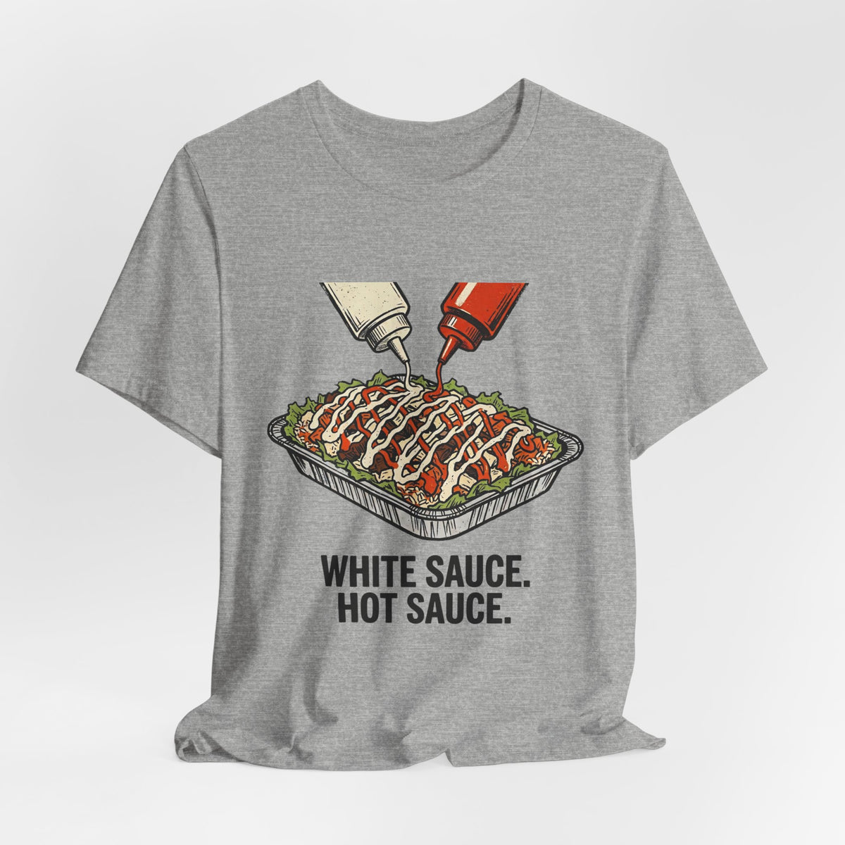White Sauce. Hot Sauce.