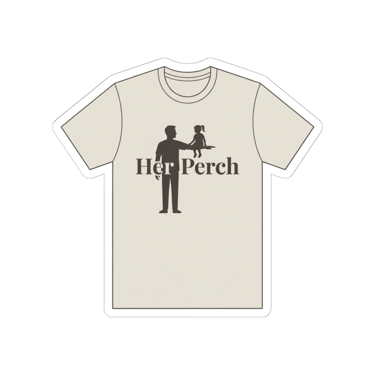Father Daughter Perch Silhouette