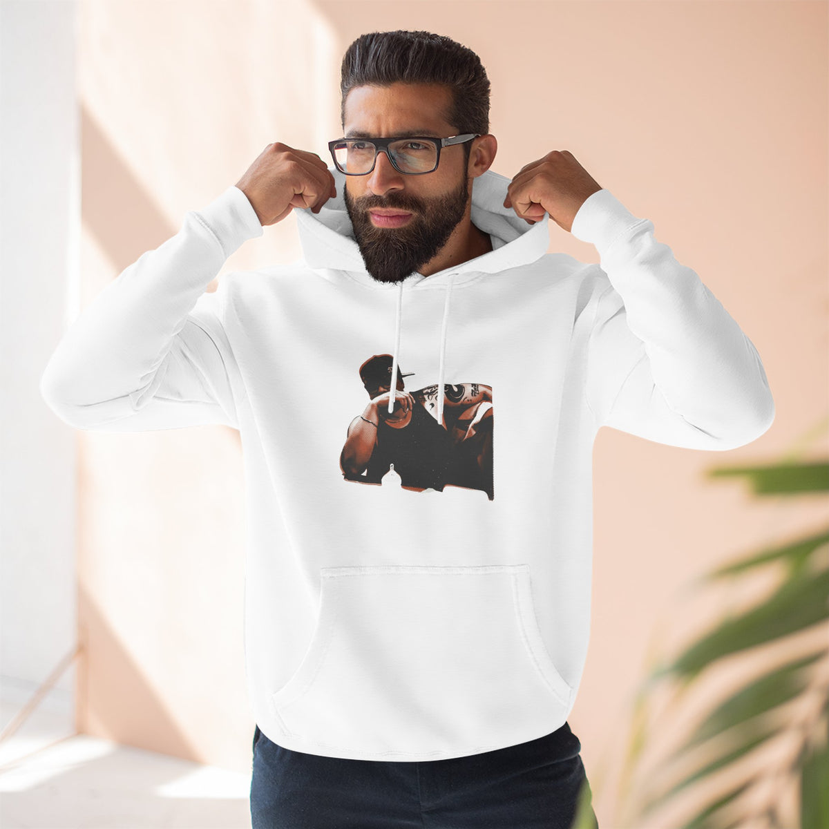 Three-Panel Fleece Hoodie