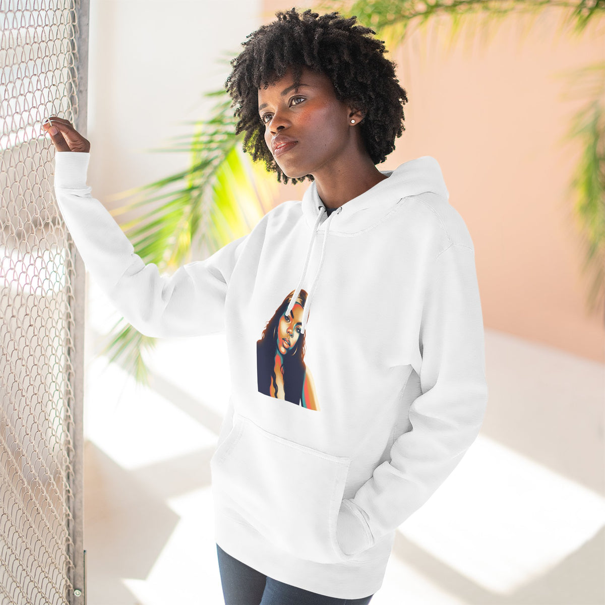 Three-Panel Fleece Hoodie