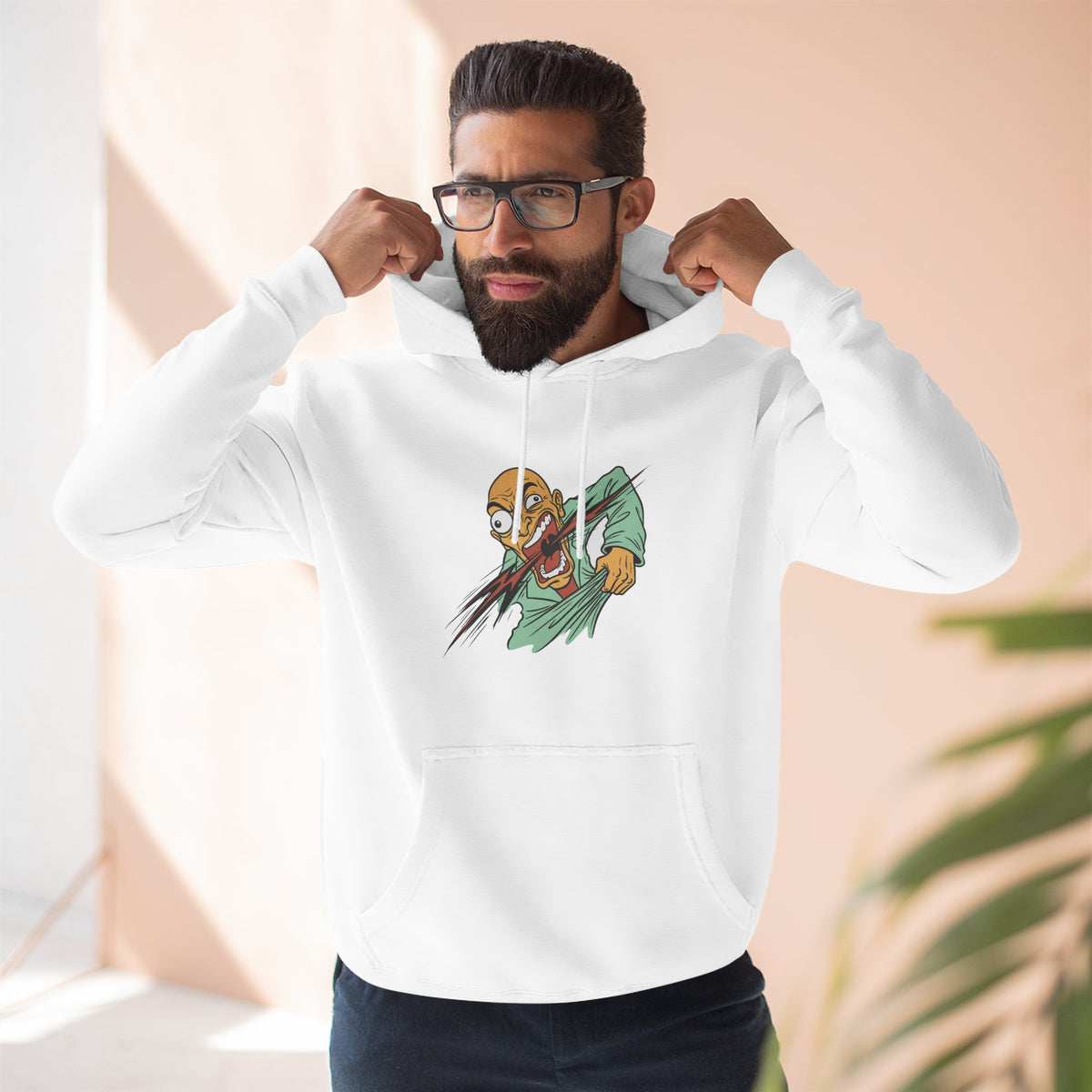 Three-Panel Fleece Hoodie