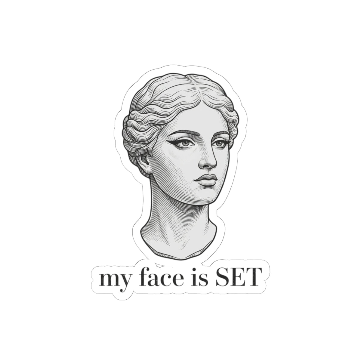 Face is SET Marble Bust