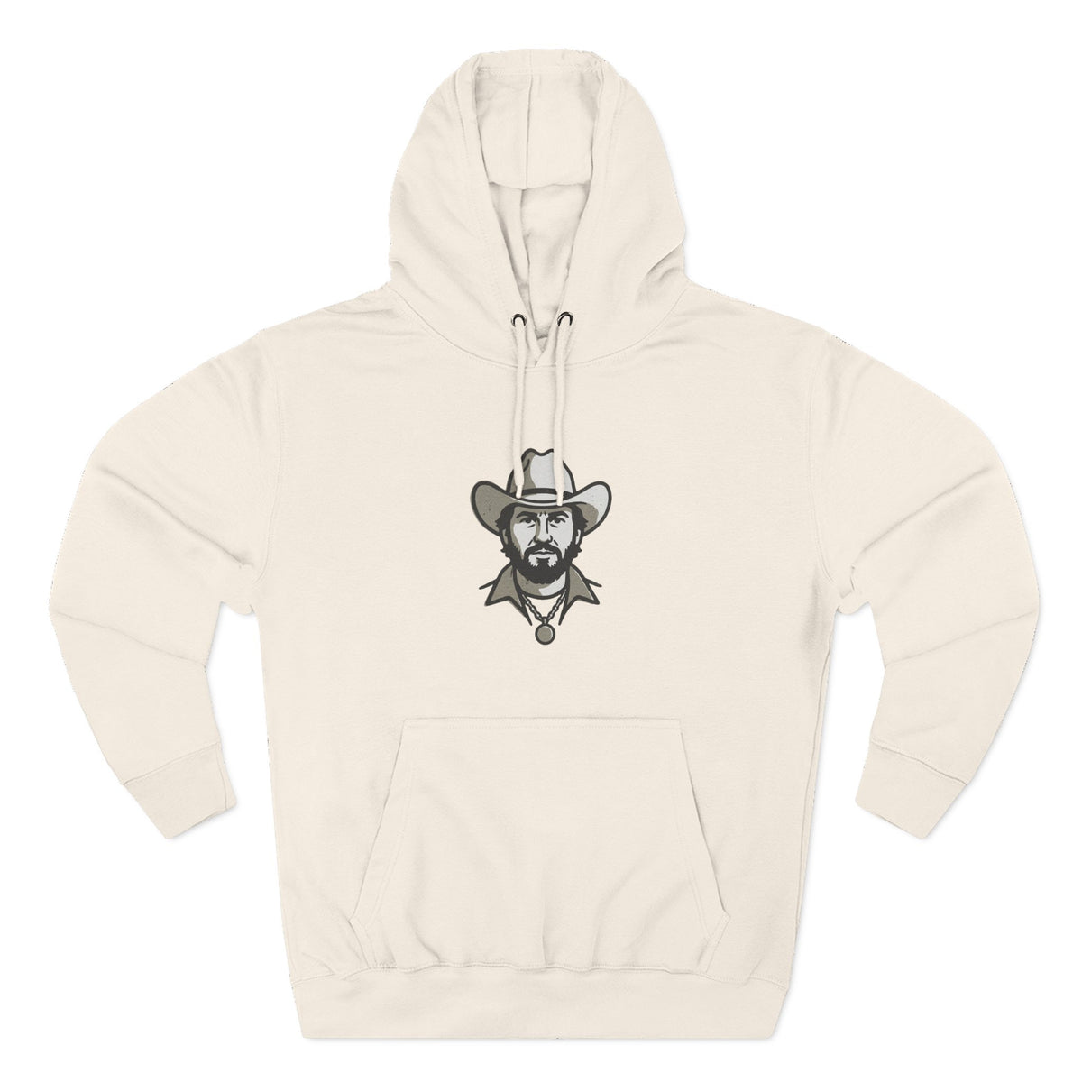 Three-Panel Fleece Hoodie