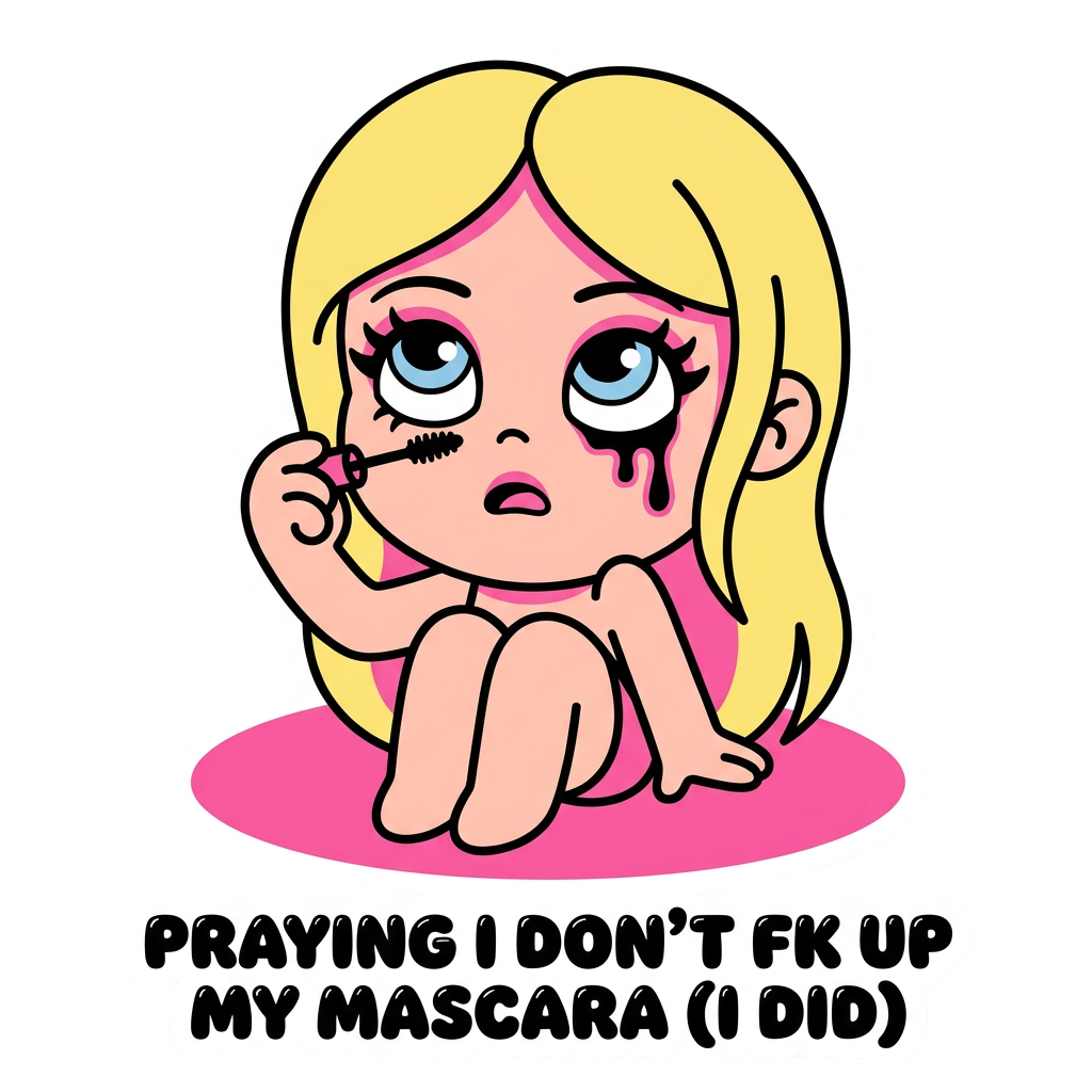 praying i don't fk up my mascara (i did)