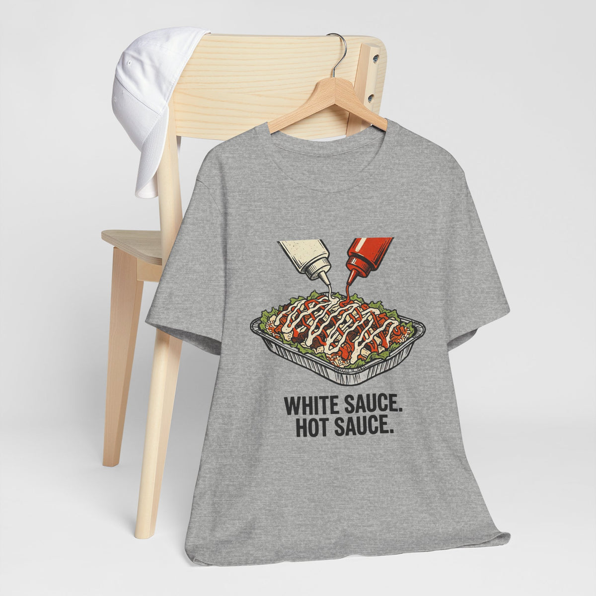 White Sauce. Hot Sauce.