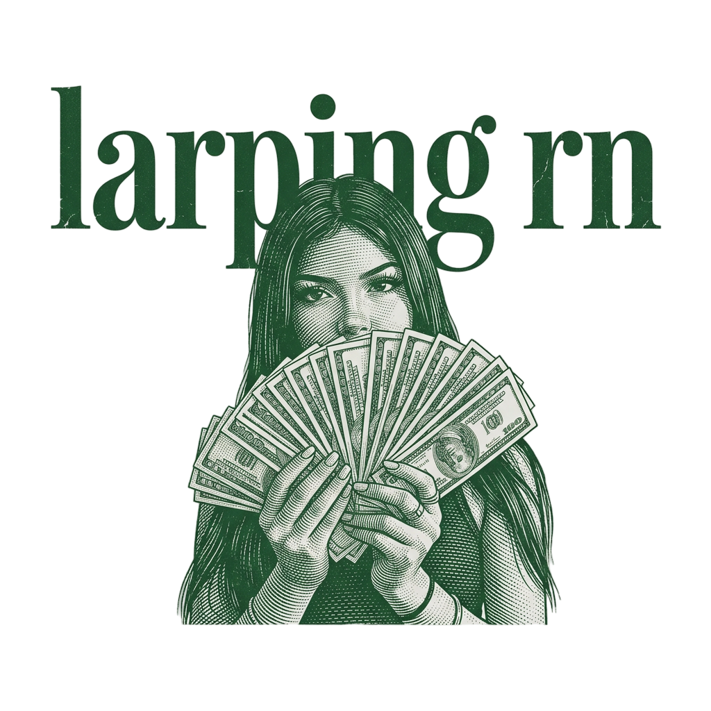 Fanning face with cash