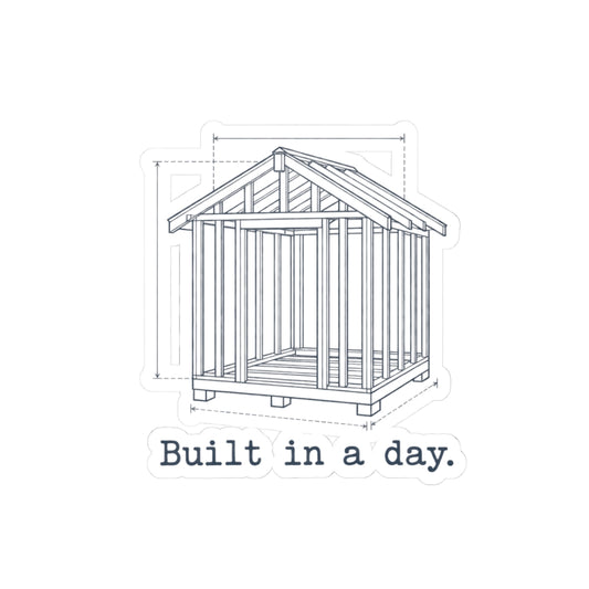 Blueprint Style Shed Built in a Day