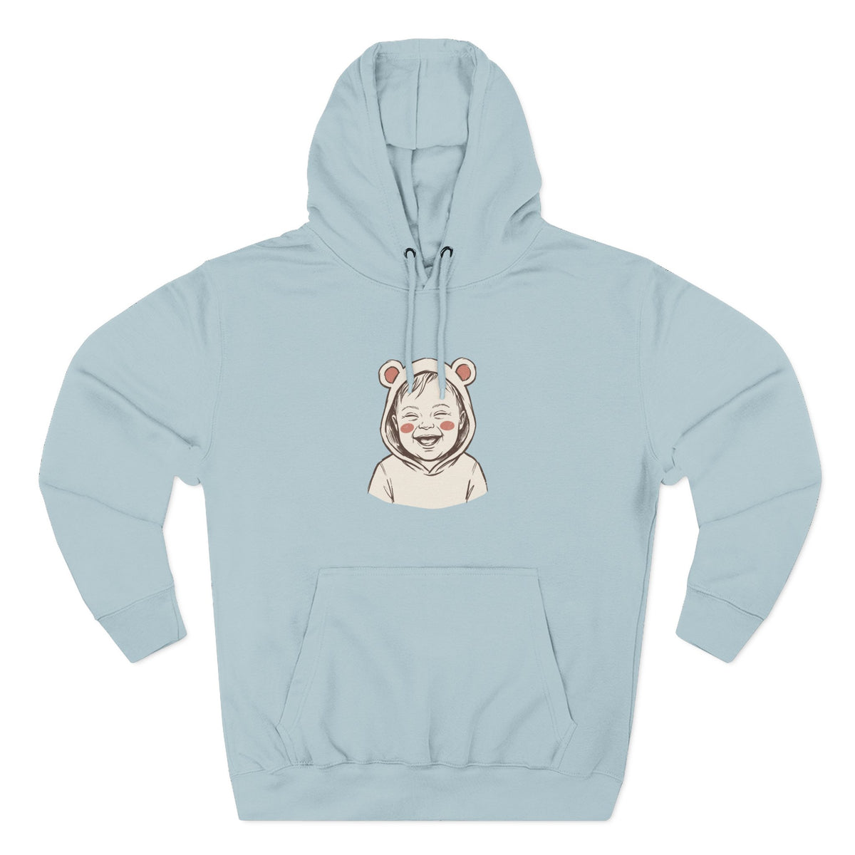 Ecstatic Laugh in Bear Hoodie