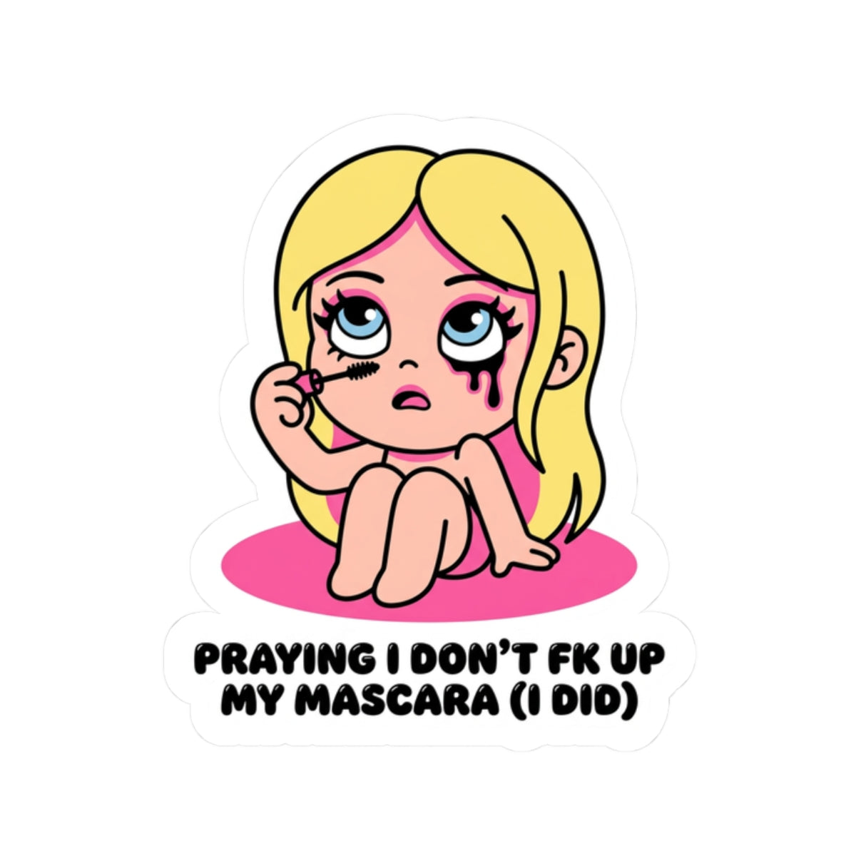 praying i don't fk up my mascara (i did)