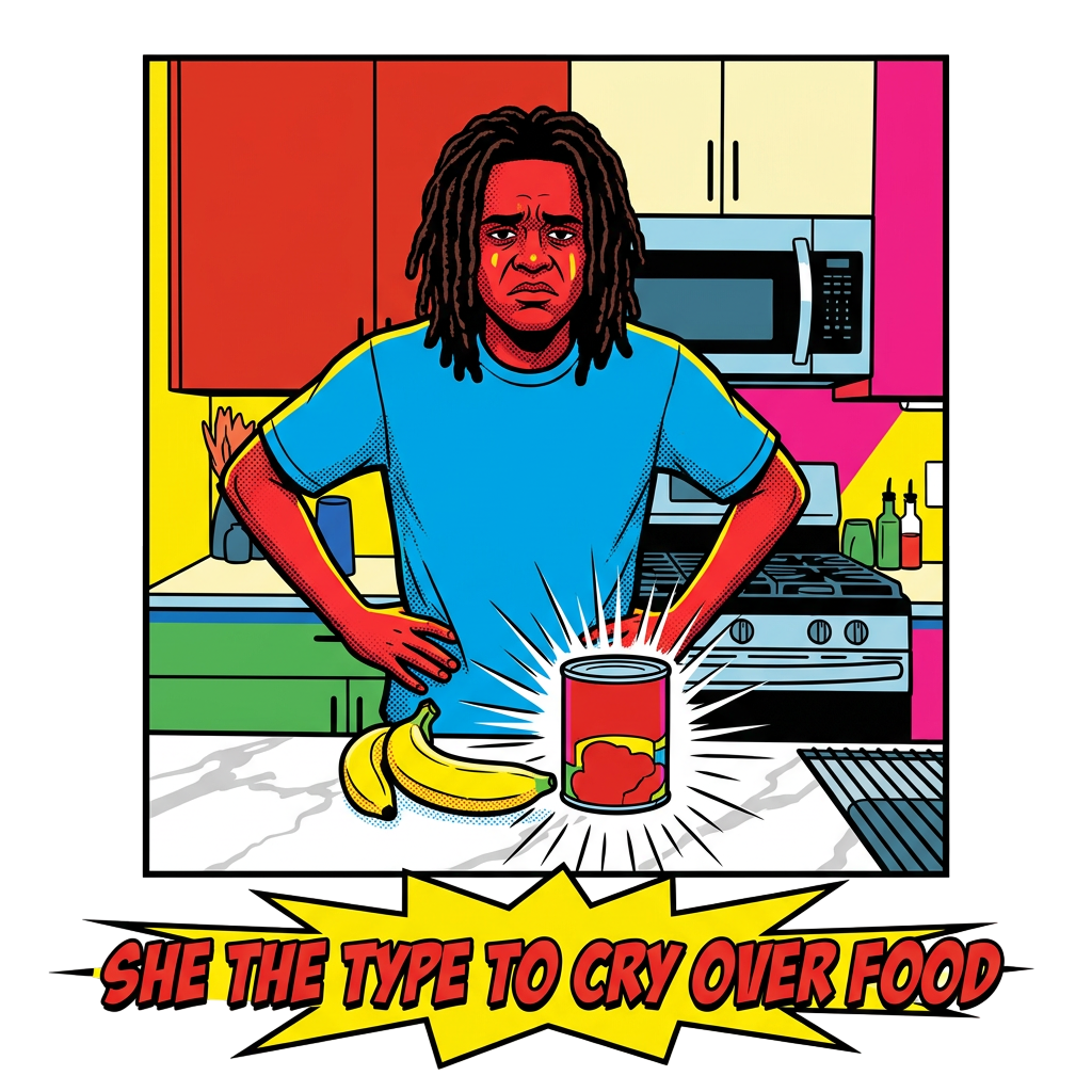 SHE THE TYPE TO CRY OVER FOOD