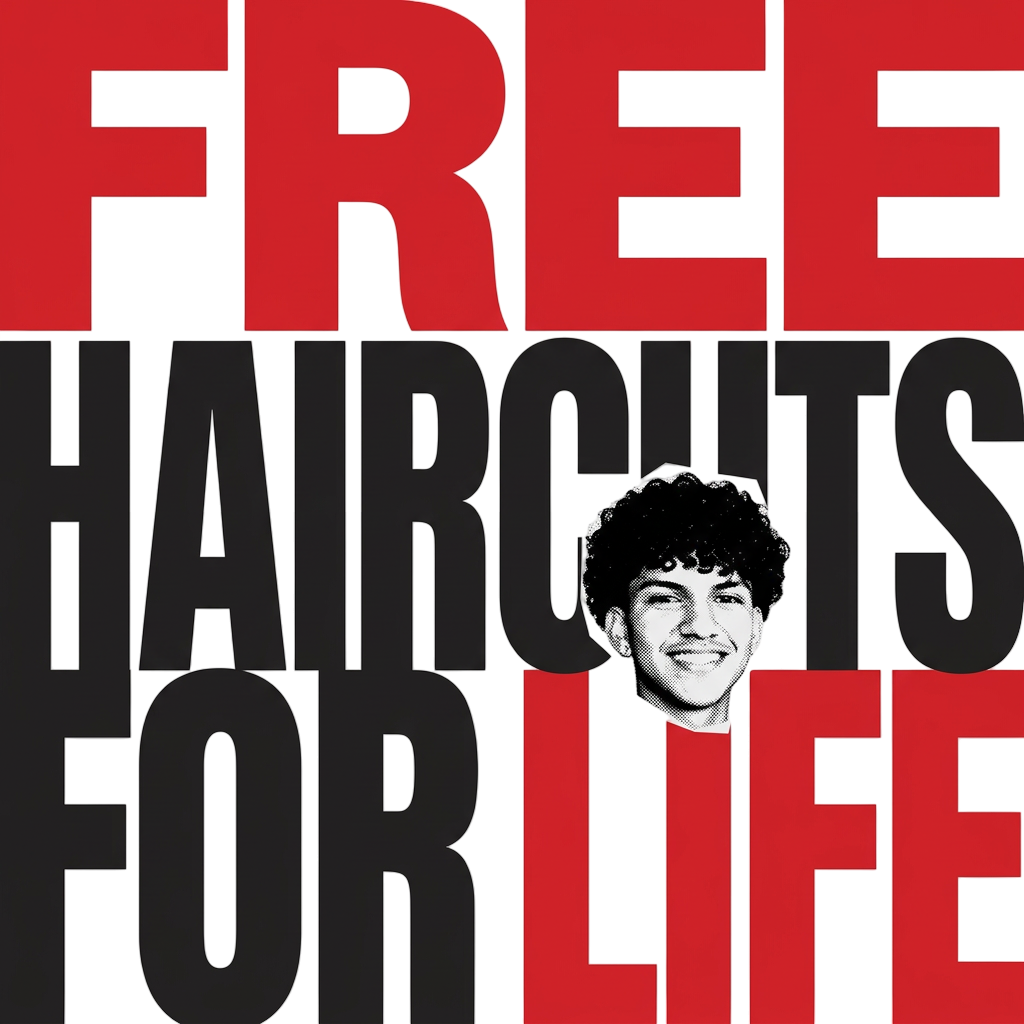 Free haircuts for life