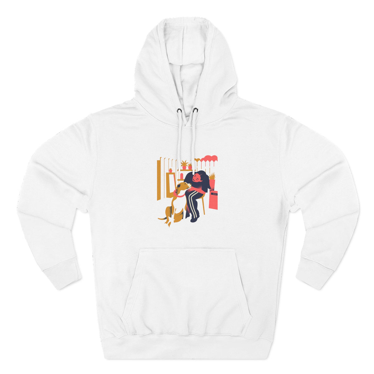 Three-Panel Fleece Hoodie