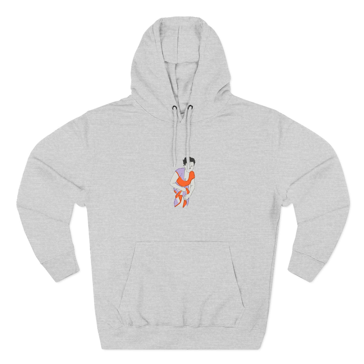 Three-Panel Fleece Hoodie