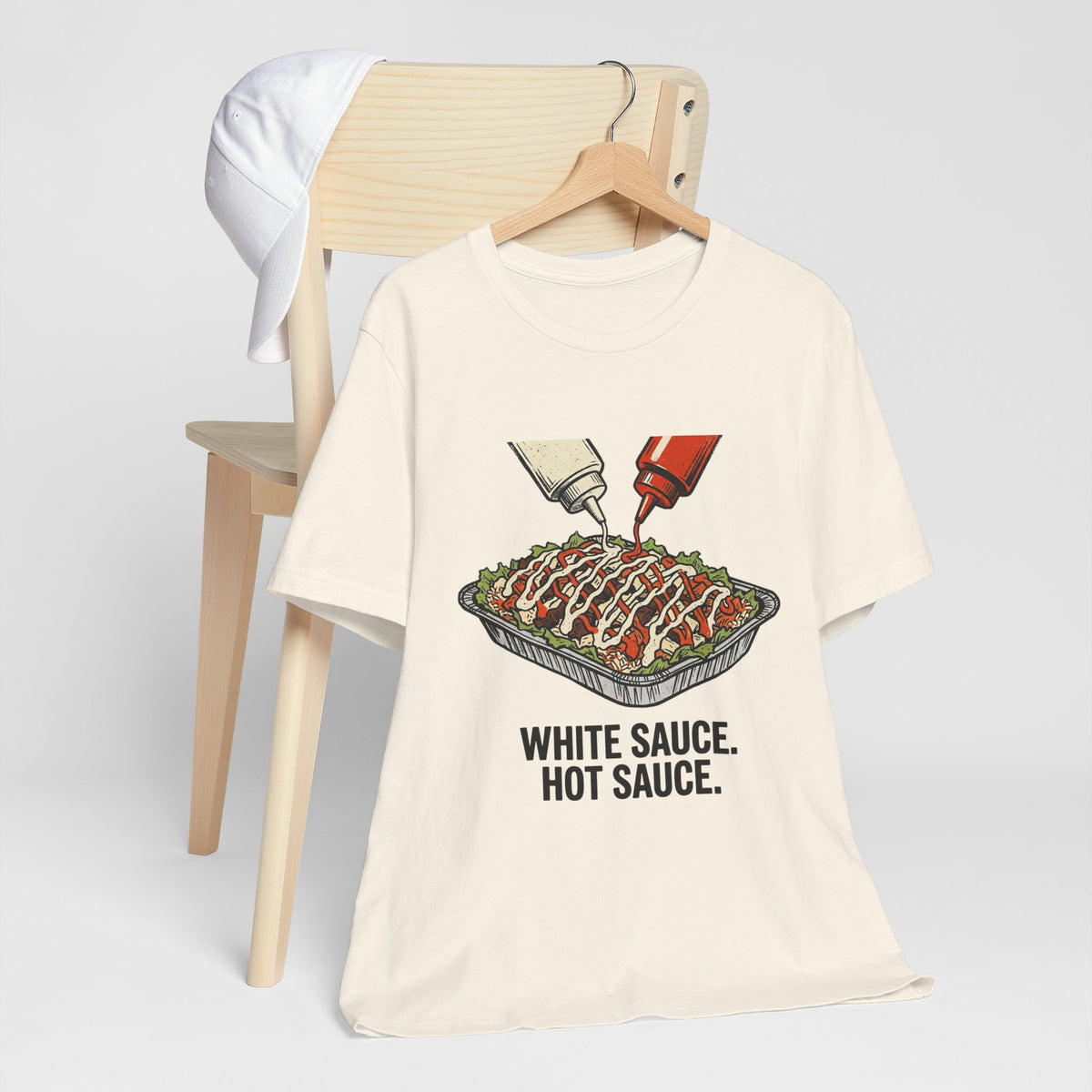 White Sauce. Hot Sauce.