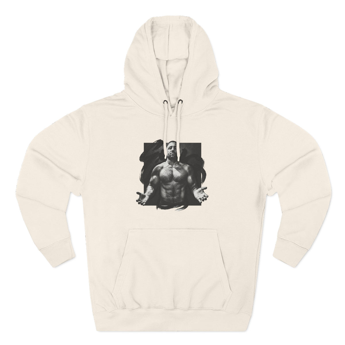 Three-Panel Fleece Hoodie