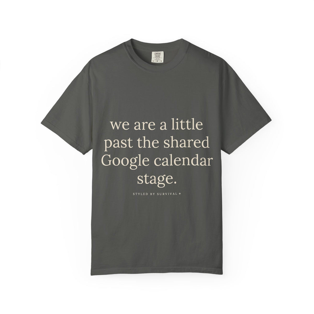 we are a little past the shared Google calendar stage.