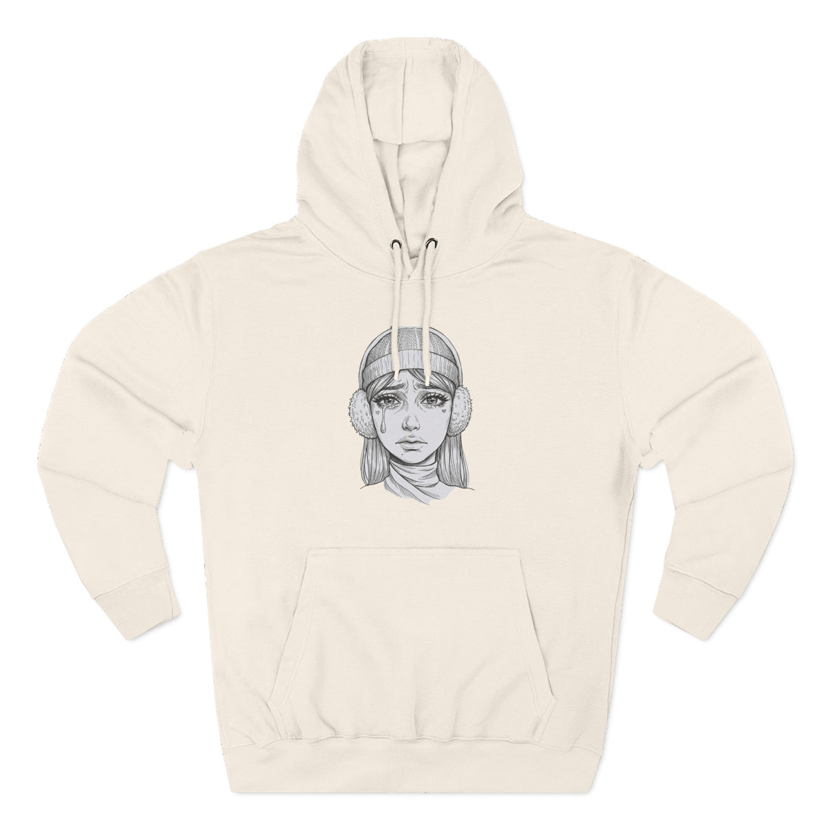 Three-Panel Fleece Hoodie