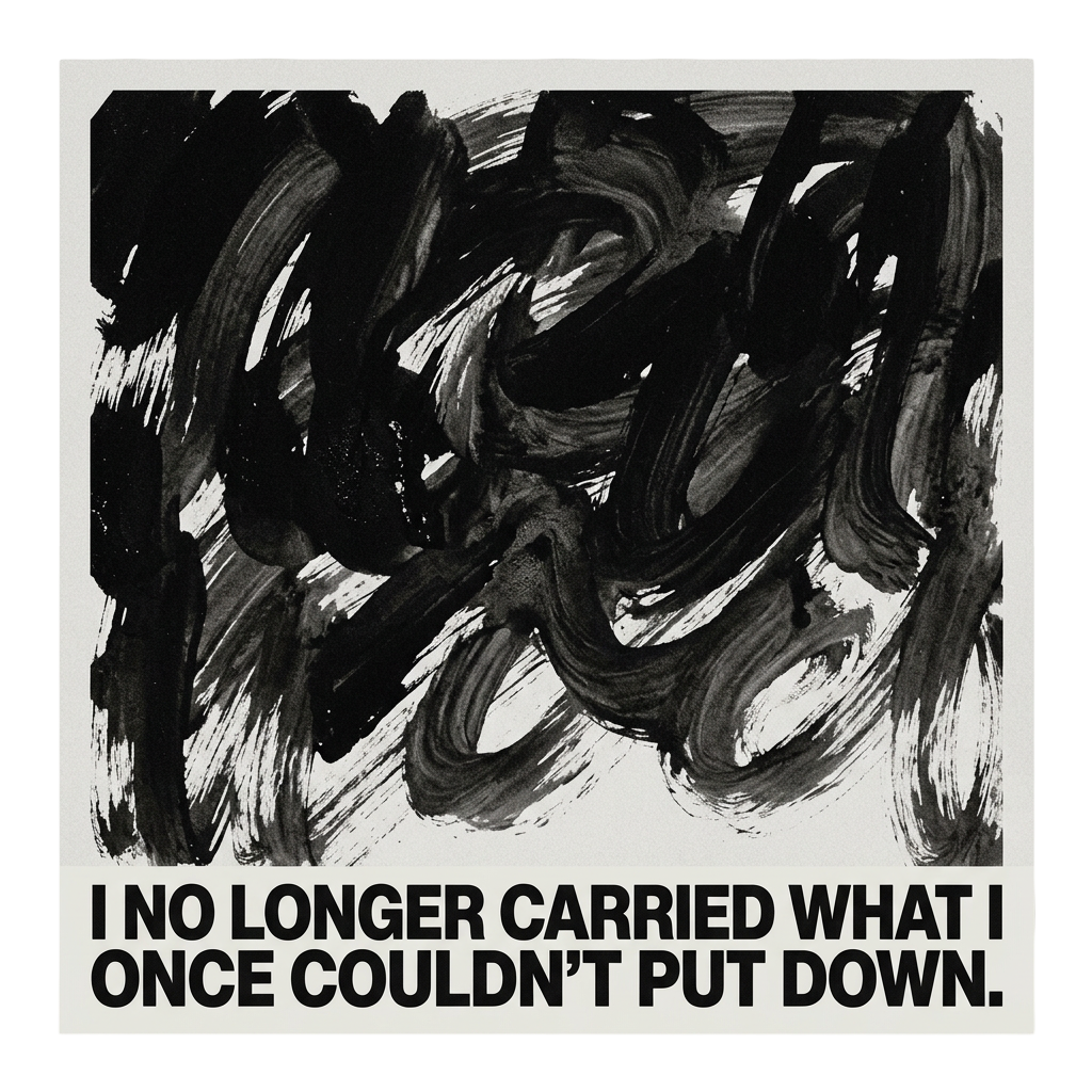 I no longer carried what I once couldn't put down