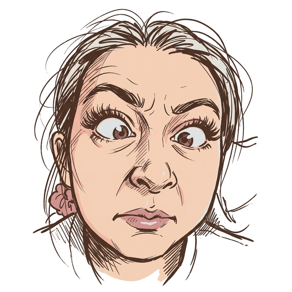 Comically Cross-Eyed Frustration