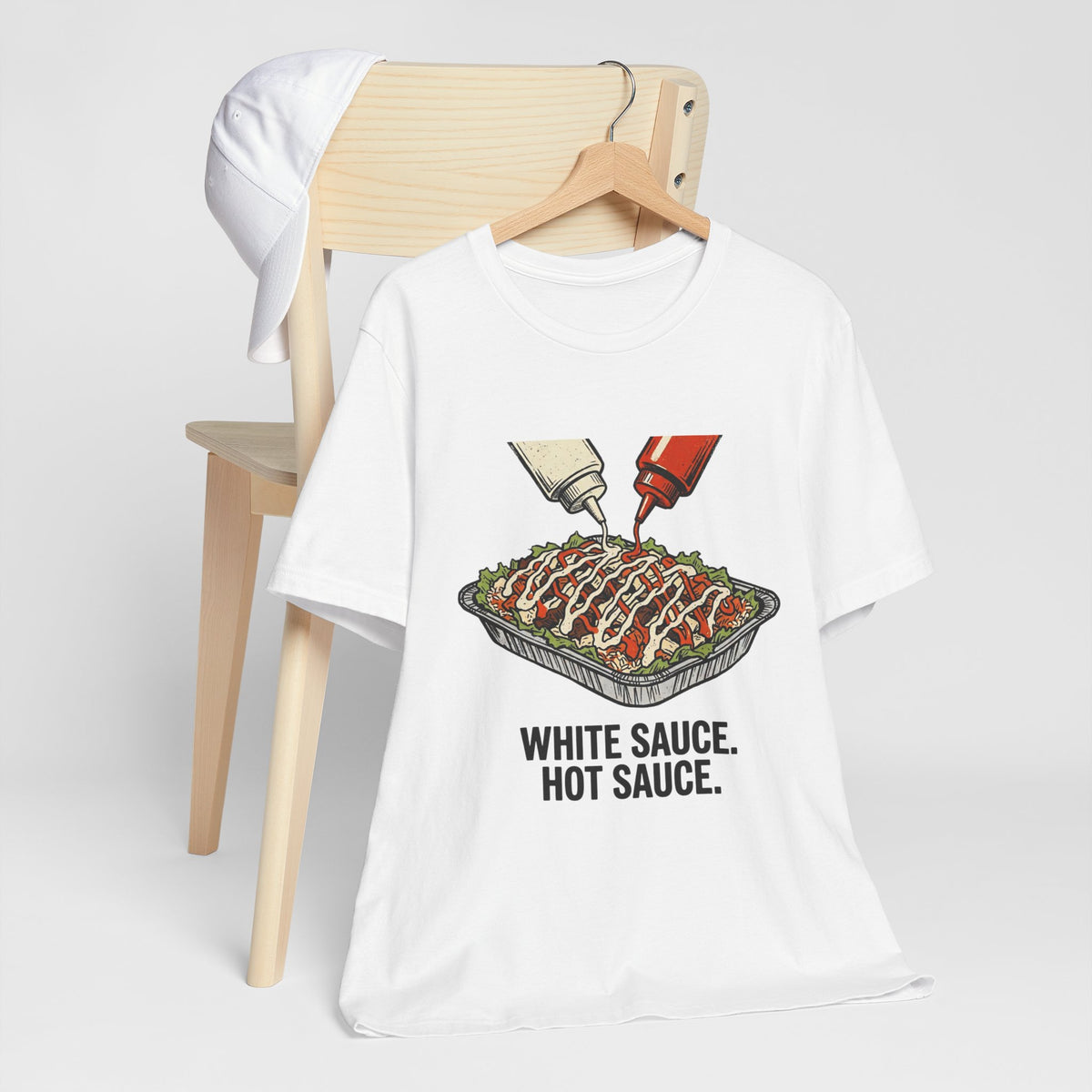 White Sauce. Hot Sauce.