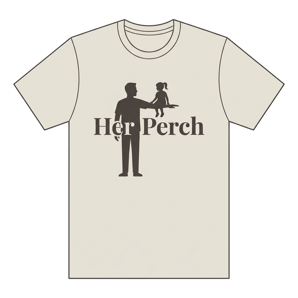 Father Daughter Perch Silhouette