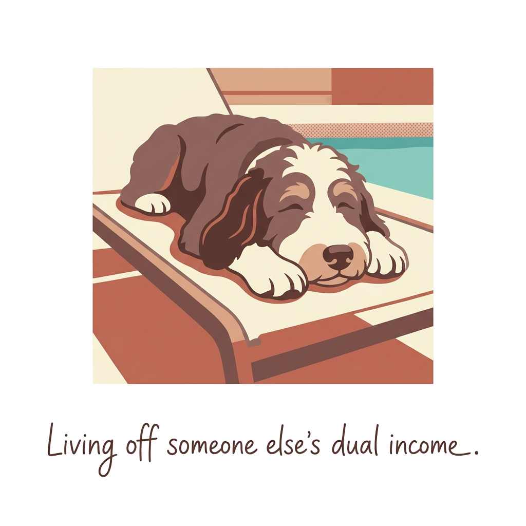 LIVING OFF SOMEONE ELSE'S DUAL INCOME