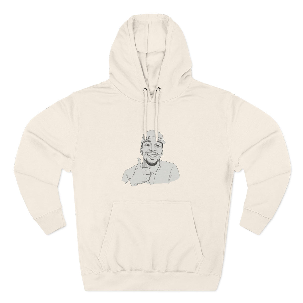Three-Panel Fleece Hoodie